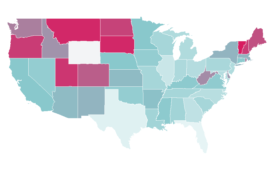Affinity by region — Hiking equipment, United States