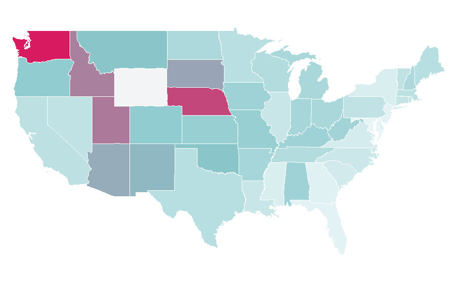 Affinity by region — Hilary Swank, United States