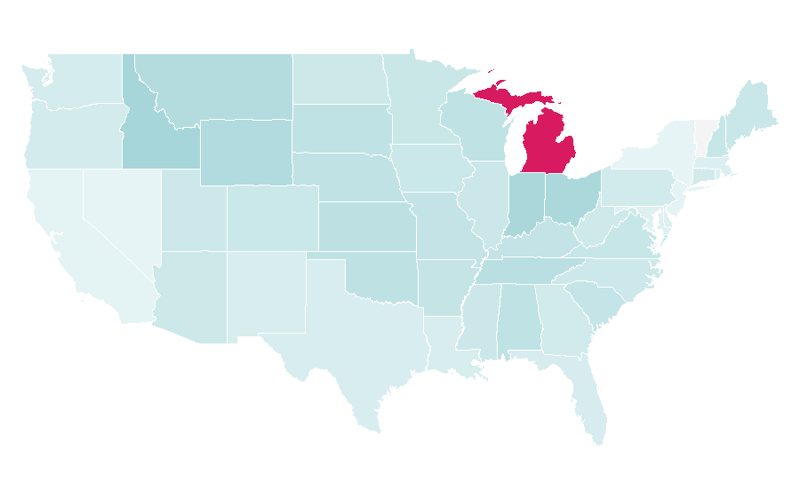 Affinity by region — Hillsdale College, United States