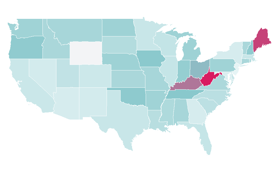 Affinity by region — Himalayan cat, United States