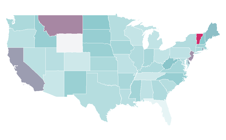 Affinity by region — Hindustani classical music, United States
