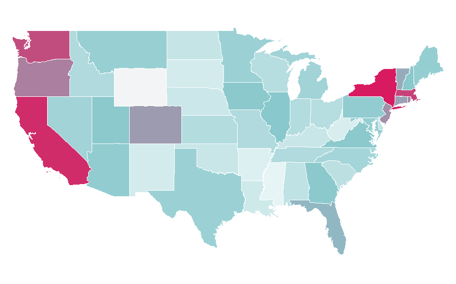 Affinity by region — Hinge, United States