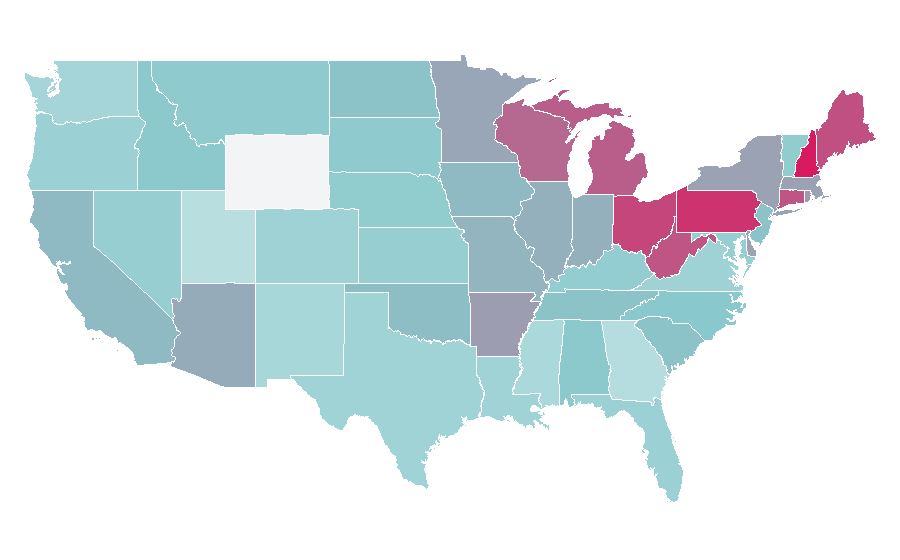 Affinity by region — Hint Water, United States