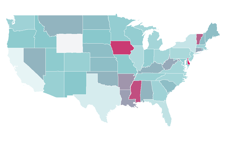 Affinity by region — Hip hop soul, United States