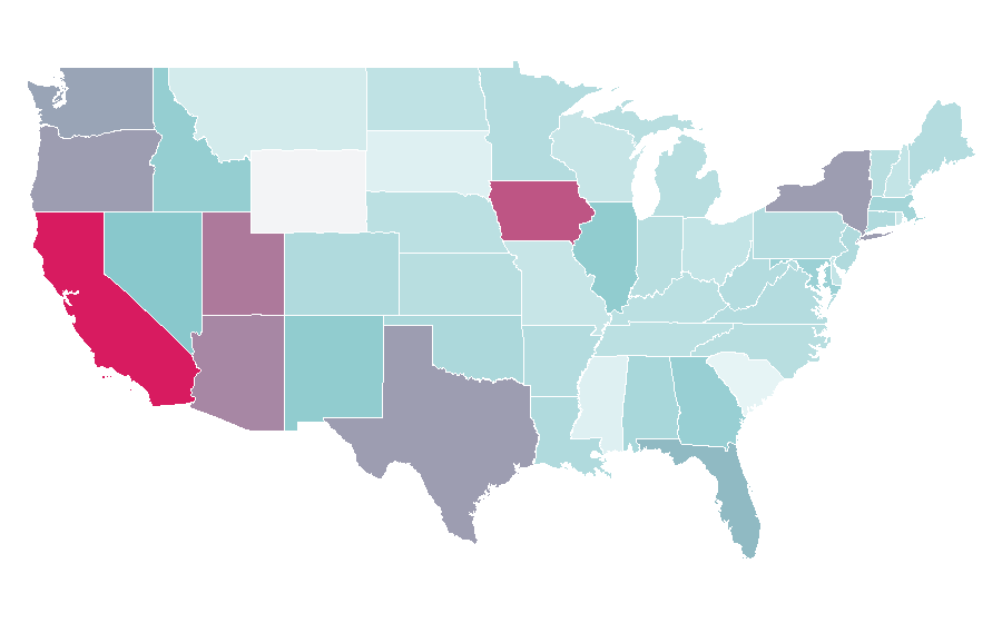 Affinity by region — Hipster, United States