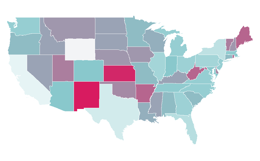 Affinity by region — Hispanic american culture, United States