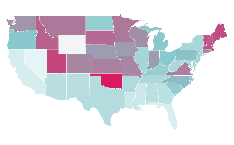Affinity by region — Historical fiction, United States