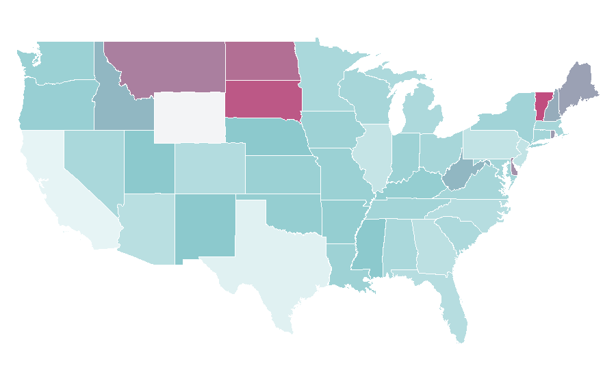 Affinity by region — Historical romance, United States
