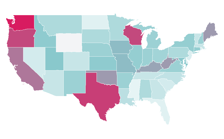 Affinity by region — Hoarders, United States