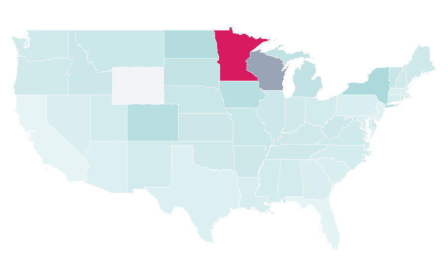 Affinity by region — Hobby farm, United States