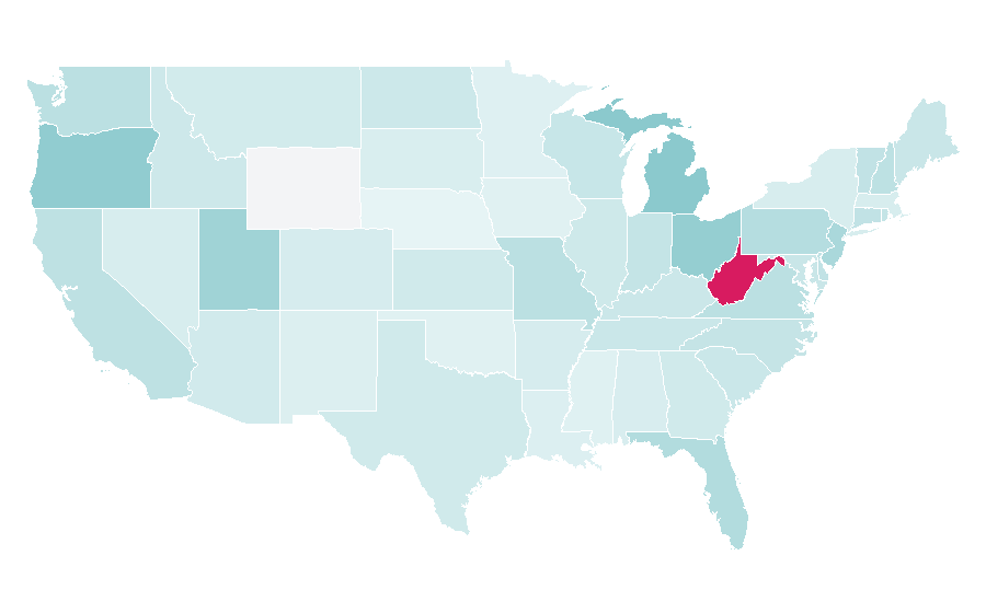 Affinity by region — Hobby shop, United States