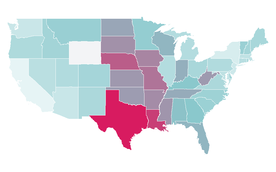 Affinity by region — Hog Hunting, United States