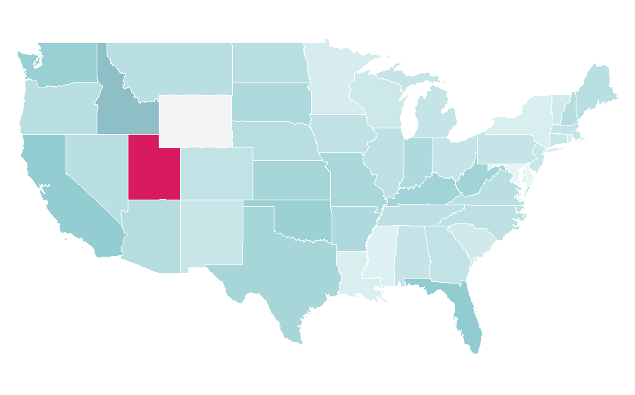 Affinity by region — Hogwarts, United States