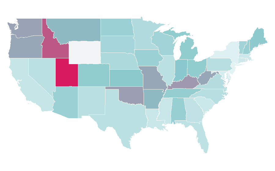 Affinity by region — Hogwarts Legacy, United States