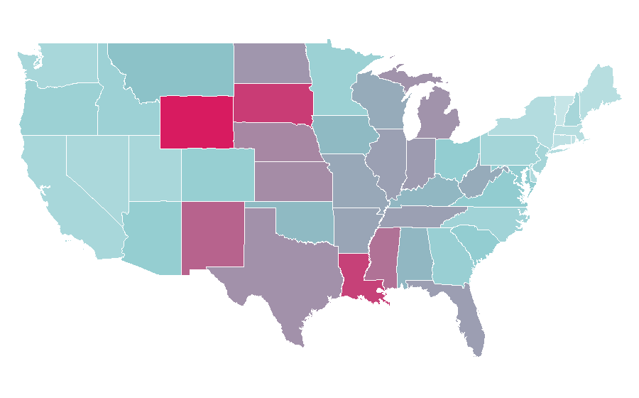 Affinity by region — Holiday Inn, United States