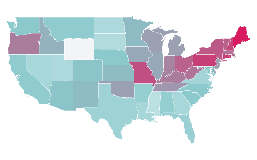 Affinity by region — Holland Taylor, United States