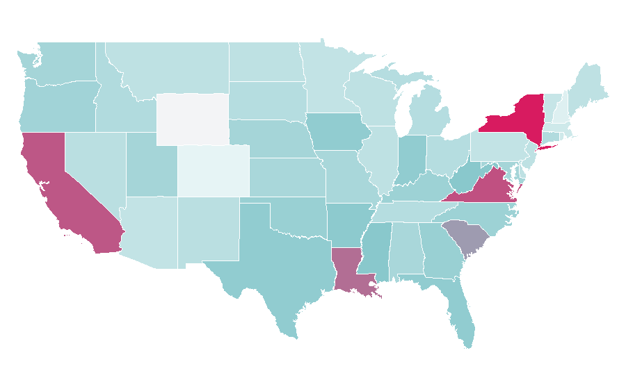 Affinity by region — Hollows (series), United States