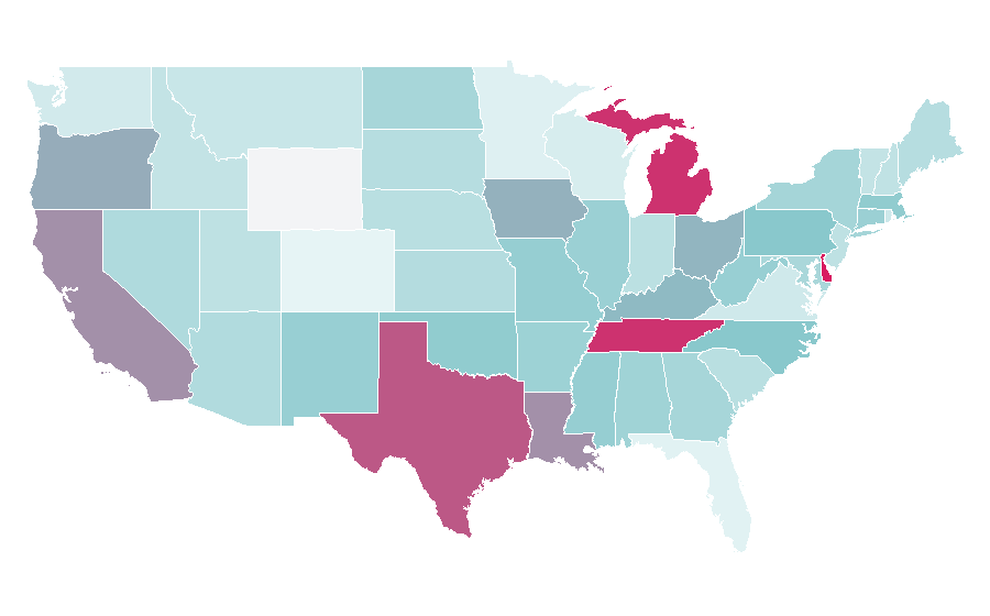 Affinity by region — Hollyoaks, United States