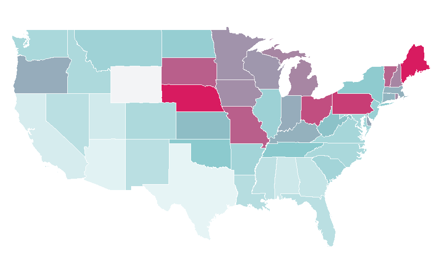 Affinity by region — Hollywood Squares, United States