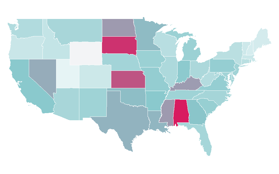 Afinidad por región — Holy Spirit, Estados Unidos