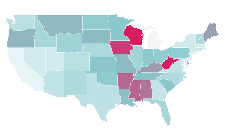 Affinity by region — Home & Garden, United States