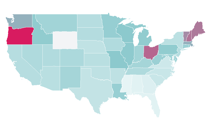 Affinity by region — Home for the Holidays (film), United States