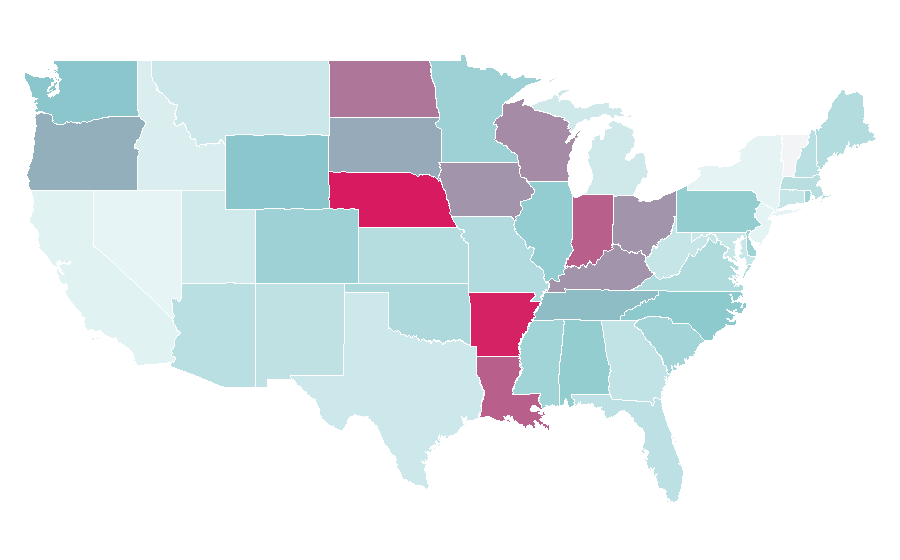 Affinity by region — Home Instead, United States