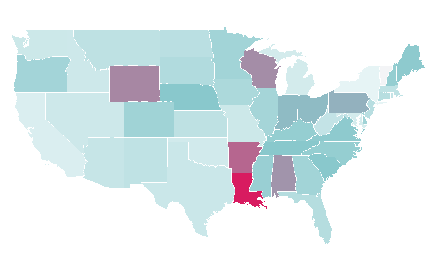 Affinity by region — Home Instead Senior Care, United States