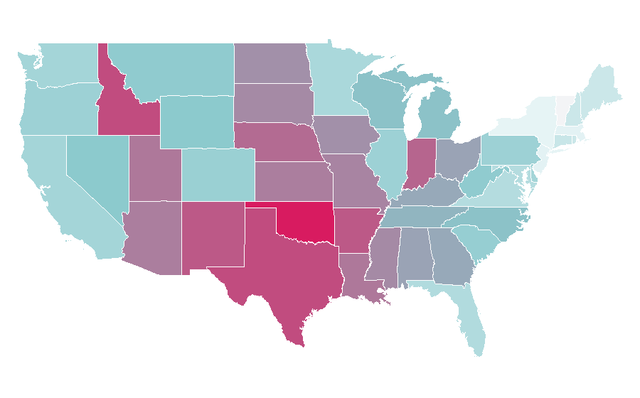 Affinity by region — Home Movies (TV series), United States