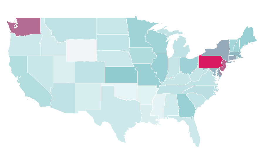 Affinity by region — Home Run Derby (Major League Baseball), United States