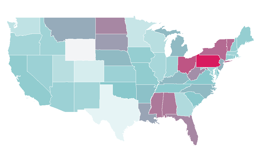 Affinity by region — Home shopping, United States