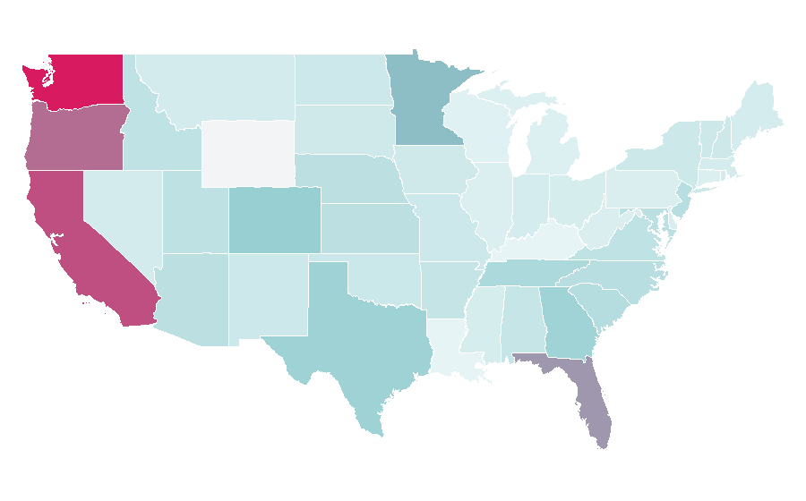 Affinity by region — Home staging, United States