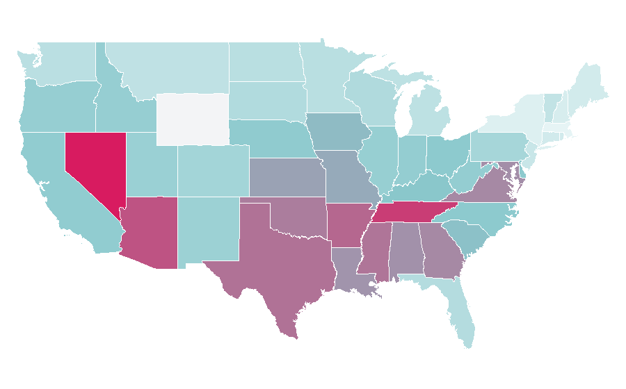 Affinity by region — Home warranty, United States