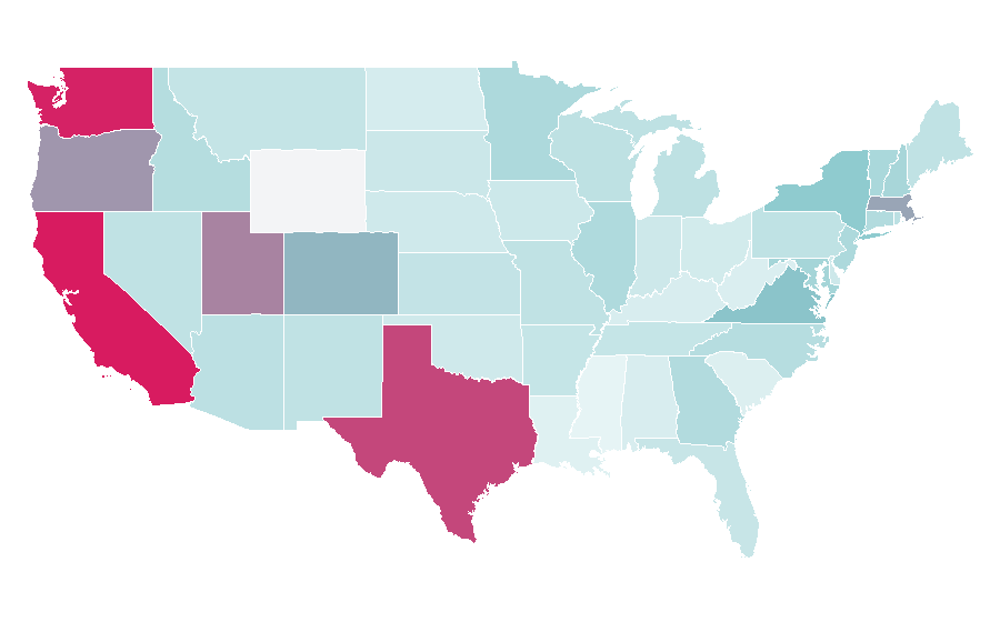 Affinity by region — Homebrewing, United States
