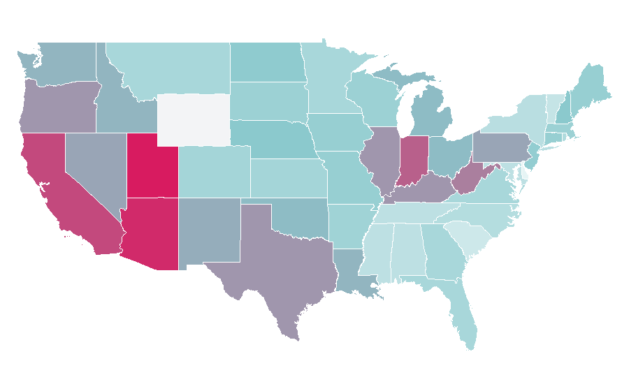 Affinity by region — Homer Simpson, United States