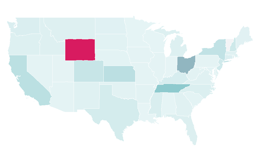 Affinity by region — Homestay, United States