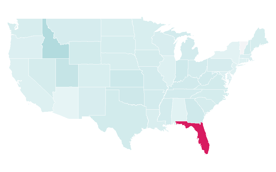 Affinity by region — Homestead, Florida, United States