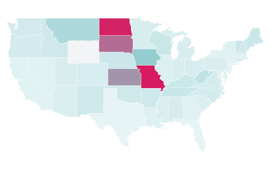 Affinität nach Region — Homesteading, USA