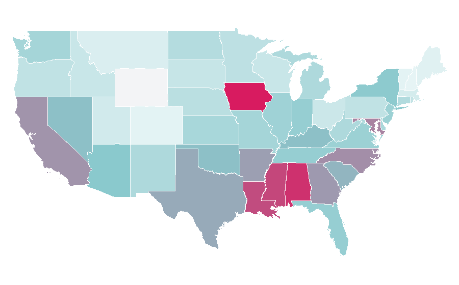 Affinity by region — Homosexuality, United States