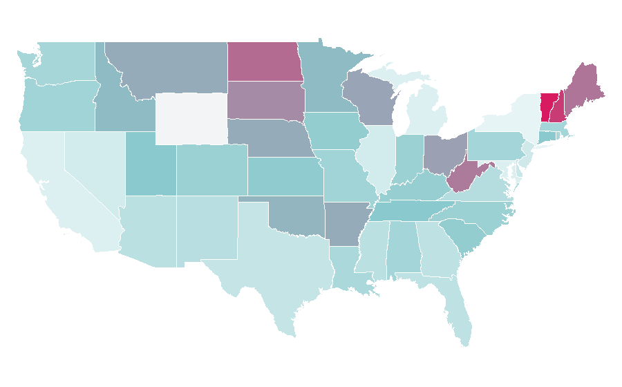 Affinity by region — Honda Ridgeline, United States