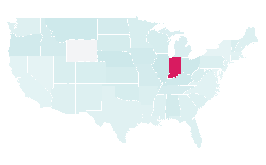 Affinity by region — Hoosier, United States