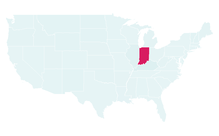 Affinity by region — Hoosier Lottery, United States