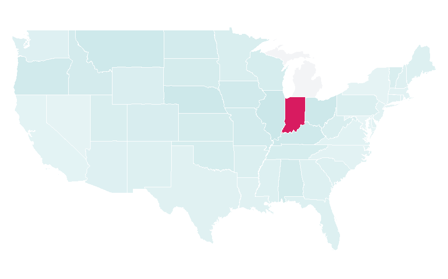 Affinity by region — Hoosiers, United States