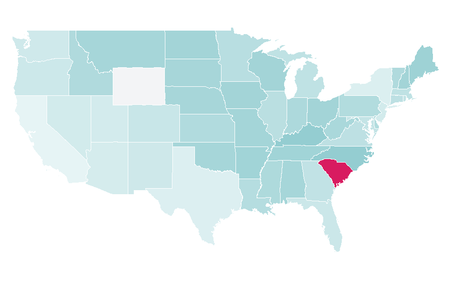 Affinity by region — Hootie & the Blowfish, United States