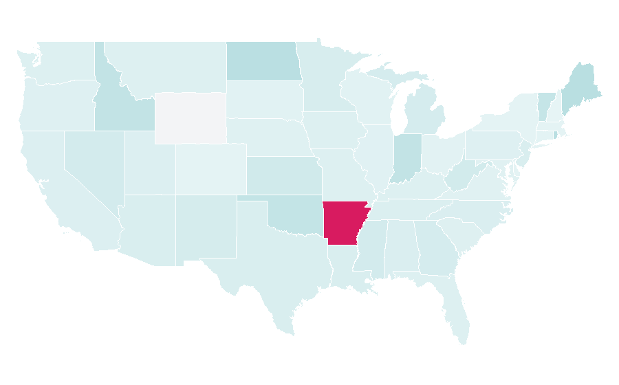 Affinité par région — Hope, États-Unis