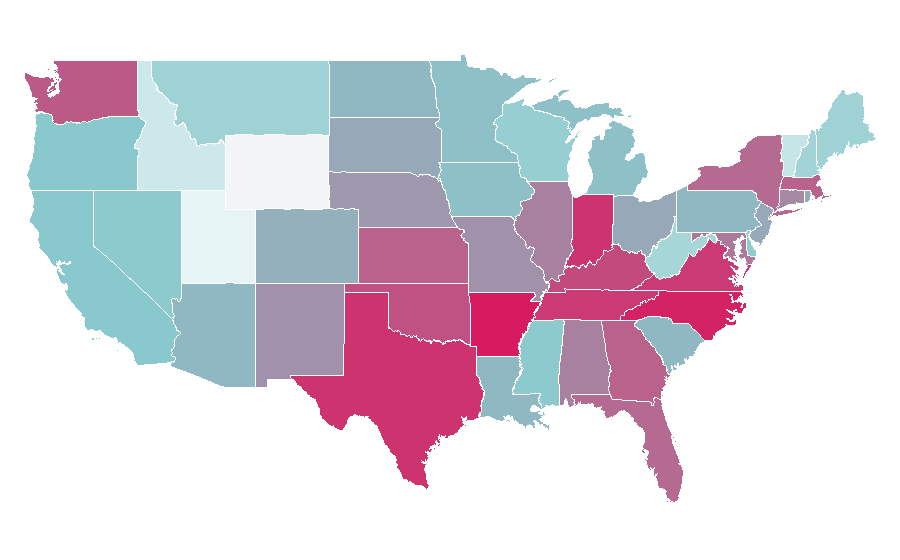 Affinity by region — Horchata, United States