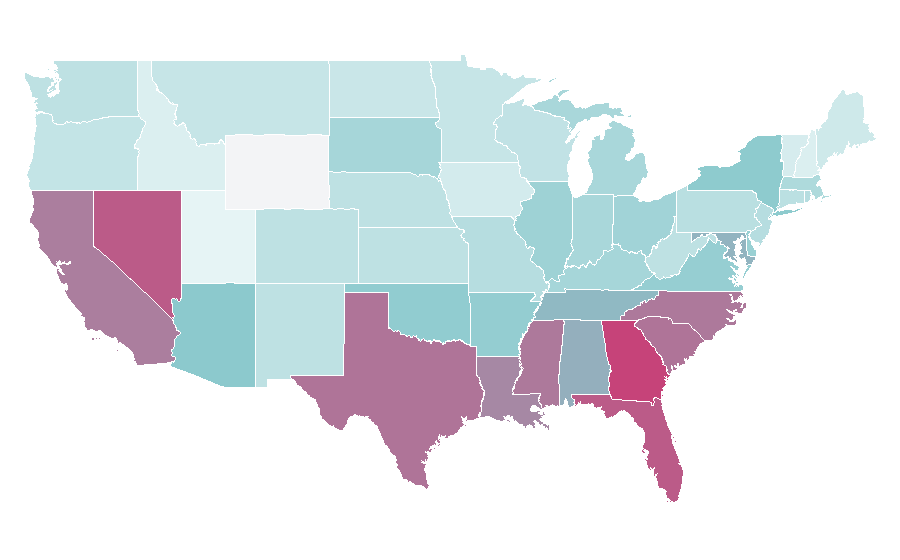 Affinity by region — Hospitality, United States
