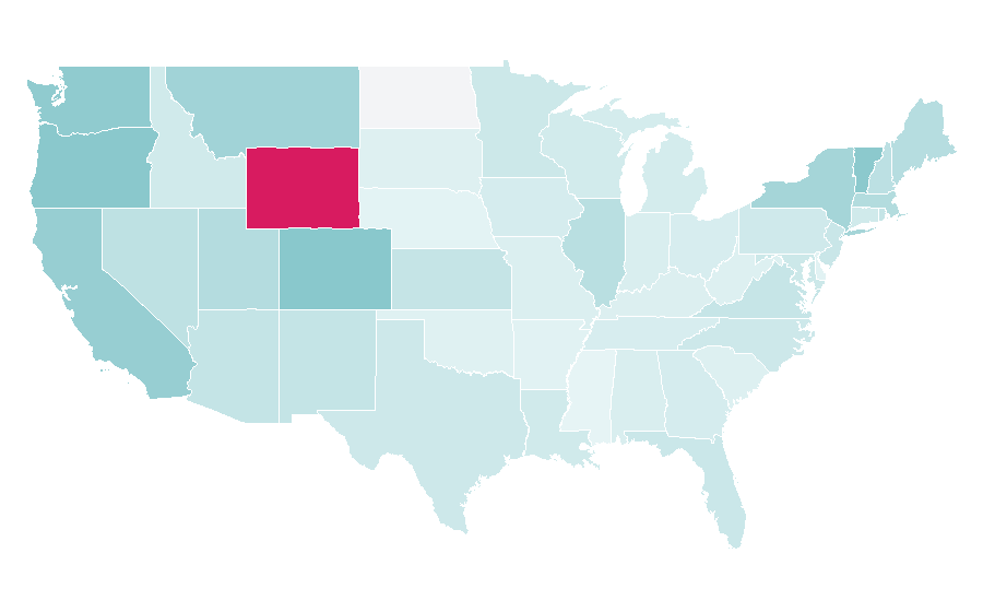 Affinity by region — Hostel, United States