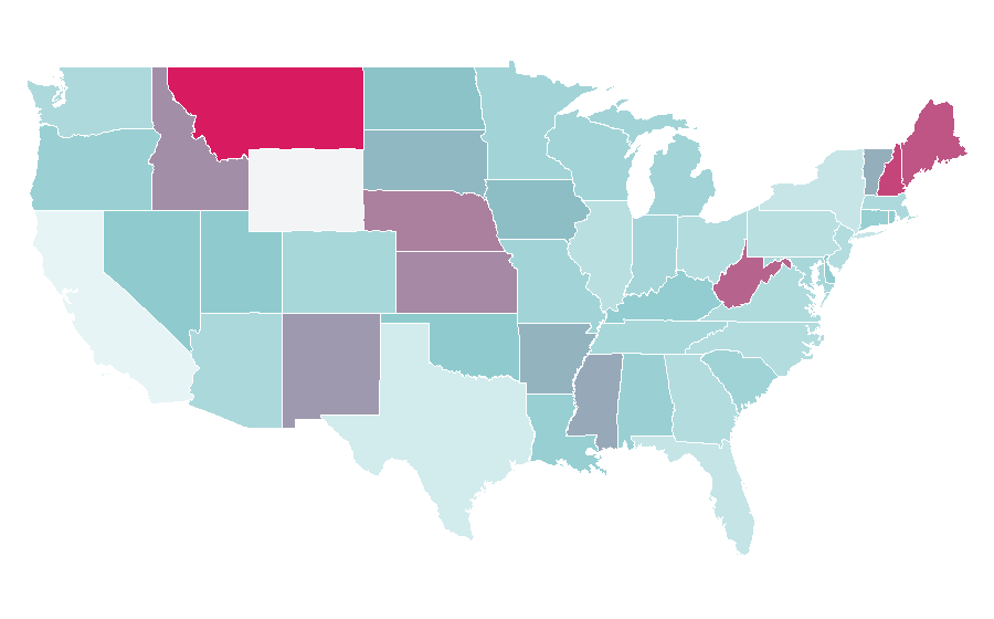 Affinity by region — Hot dog variations, United States