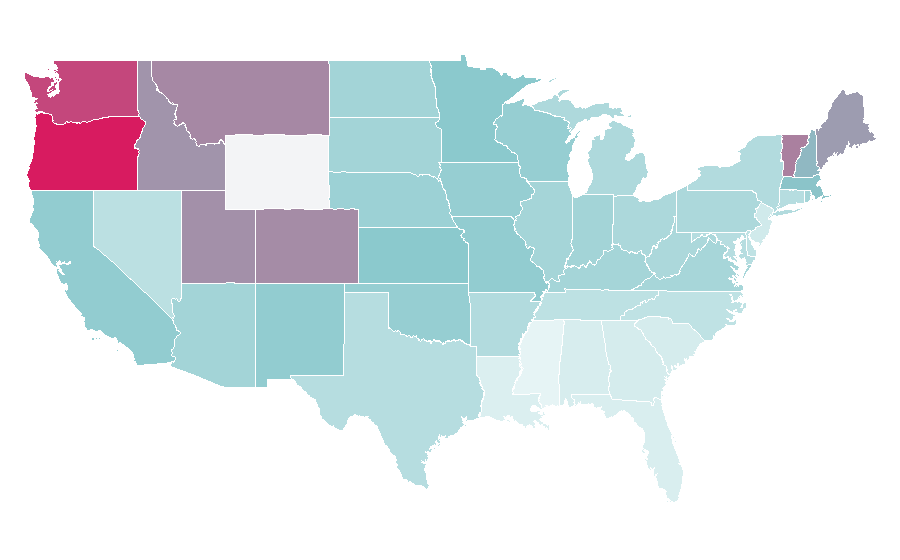 Affinity by region — Hot Fuzz, United States